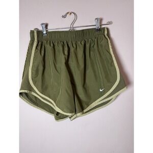 Nike Women's Tempo Lined Running Shorts 3" Inseam Dri Fit olive green Medium